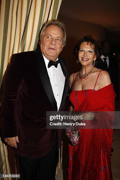 Claudia Cardinale and Massimo Gargia attend the Best Awards 2007 at the Bristol Hotel December 9, 2007 in Paris, France.