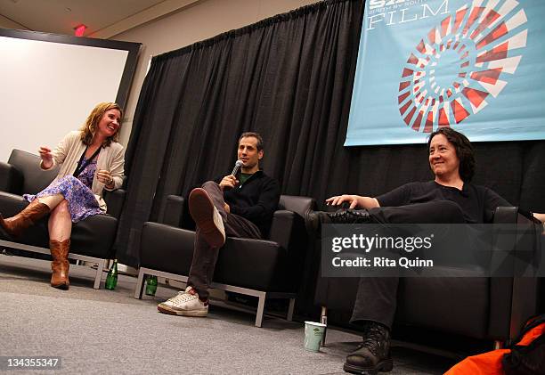 Producers Christy Lemire, Barry Mendel and Christine Vachon speak at the 2011 SXSW Music, Film + Interactive Festival "Making The Magic Happen" Panel...