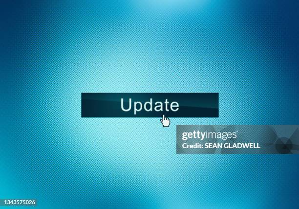 update button - actualización comunicación fotografías e imágenes de stock