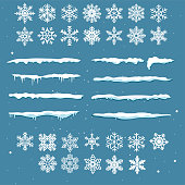 vector Collection of snowflakes
