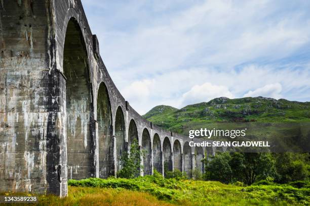 stone built viaduct - glenfinnan viaduct scotland stock pictures, royalty-free photos & images