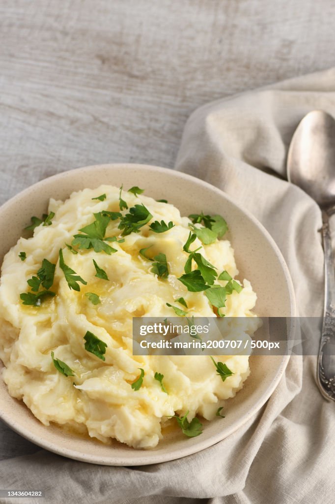 High angle view of pasta in plate on table