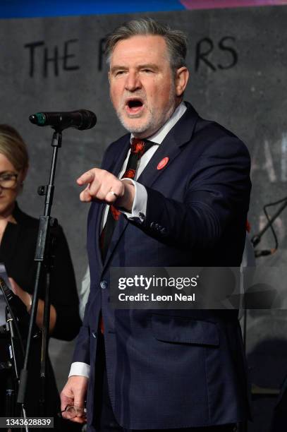 Labour MP for Brent North Barry Gardiner addresses an audience at a fringe event for political festival The World Transformed, on the fourth day of...