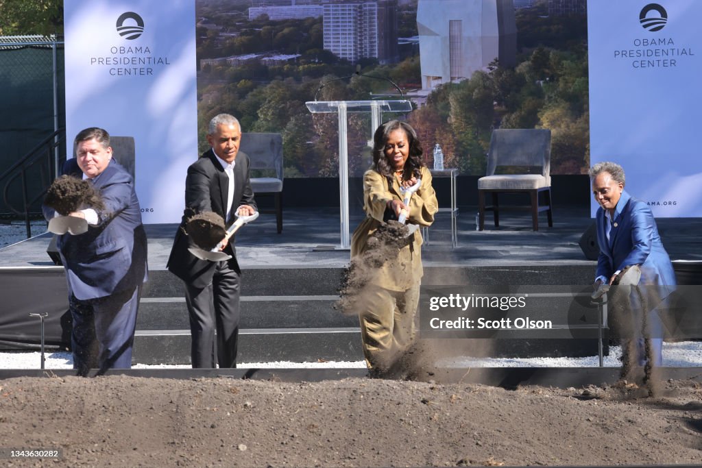 Obamas Break Ground On Long-Delayed Presidential Center In Chicago