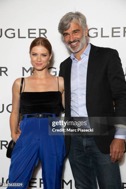 Alice Dufour and Francois Vincentelli attend the "Thierry Mugler : Couturissime" Photocall as part of Paris Fashion Week at Musee Des Arts Decoratifs...