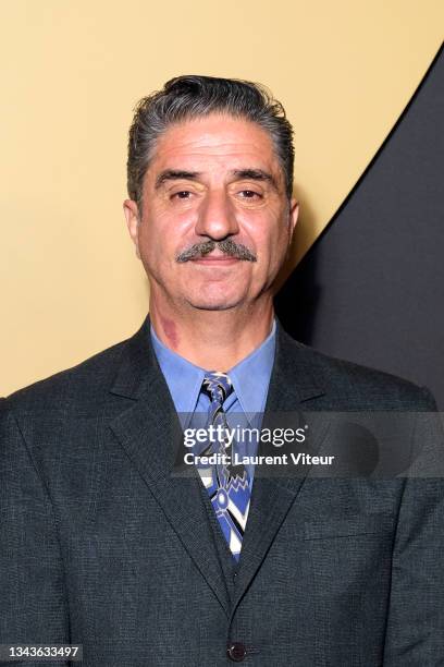 Simon Abkarian attends the "No Time To Die" premiere at Le Grand Rex on September 28, 2021 in Paris, France.