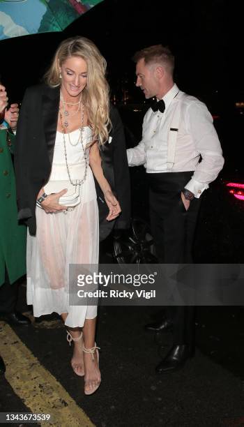 Storm Keating and Ronan Keating seen attending Bond: No Time To Die - world film premiere after parties on September 28, 2021 in London, England.