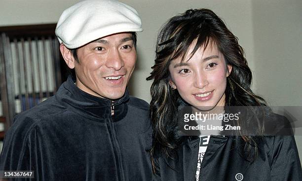 Andy Lau , Li Bingbing during "Cat and Mouse" Shanghai Press Conference in Shanghai, Shanghai, China.