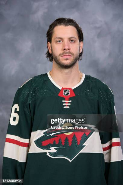 Joseph Cramarossa of the Minnesota Wild poses for his official headshot for the 2021-2022 season on September 22, 2021 at the Tria Practice Rink in...