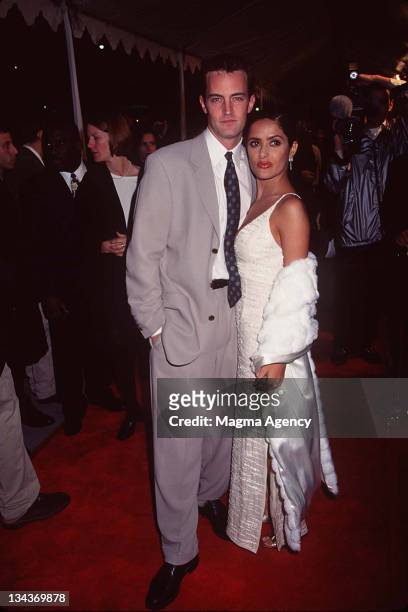 Matthew Perry and Salma Hayek during "Fools Rush In" Los Angeles Premiere at Century City in Century City, California, United States.