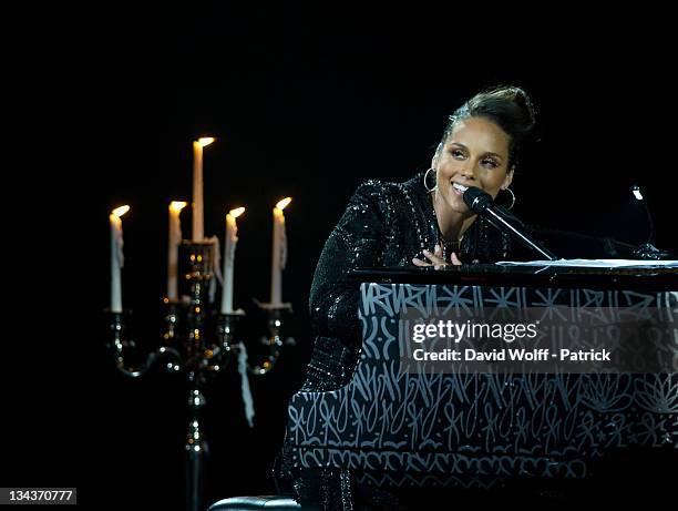 Alicia Keys performs at Palais des Congres on June 11, 2011 in Paris, France.