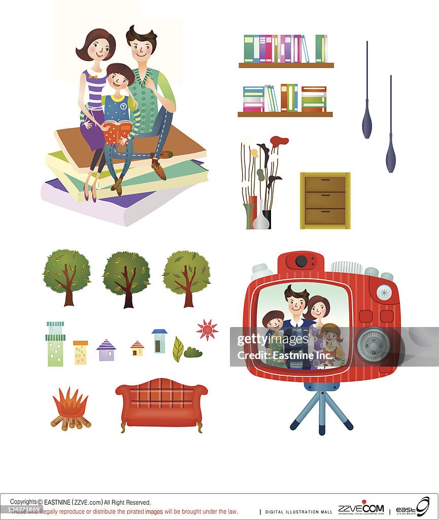 Family And Home Interior Set High-Res Vector Graphic - Getty Images