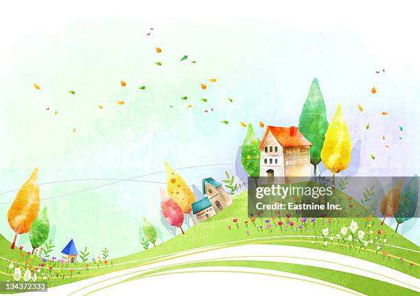 non-urban scene  - non urban scene stock-grafiken, -clipart, -cartoons und -symbole