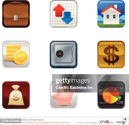 Finance saving Icon set Finance saving Icon set