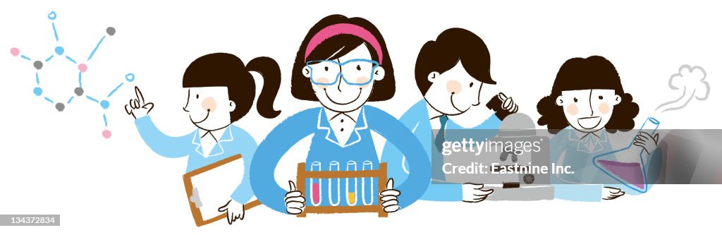 Group of people working in Laboratory
