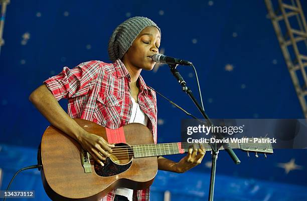 Irma performs at Solidays on June 24, 2011 in Paris, France.