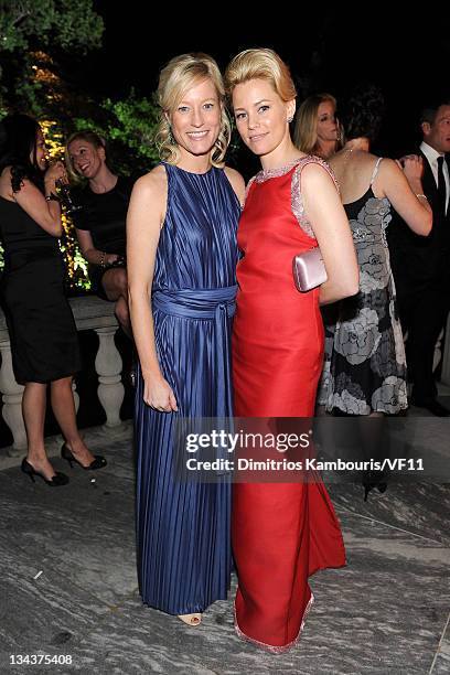 Jennifer Tapper and actress Elizabeth Banks attend the Bloomberg & Vanity Fair cocktail reception following the 2011 White House Correspondents'...