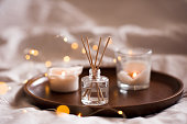 Hygge cozy home atmosphere