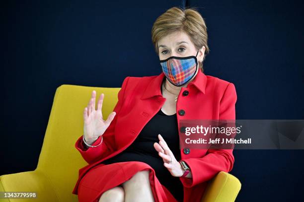 First Minister Nicola Sturgeon meets staff at the new offices of Social Security Scotland during a visit to mark a significant jobs announcement for...