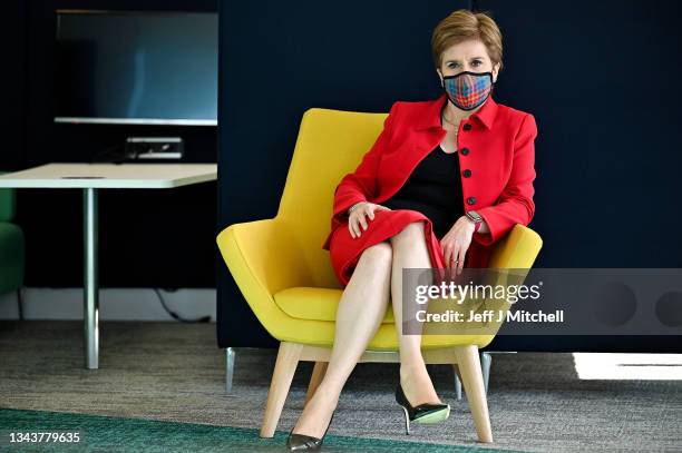 First Minister Nicola Sturgeon meets staff at the new offices of Social Security Scotland during a visit to mark a significant jobs announcement for...