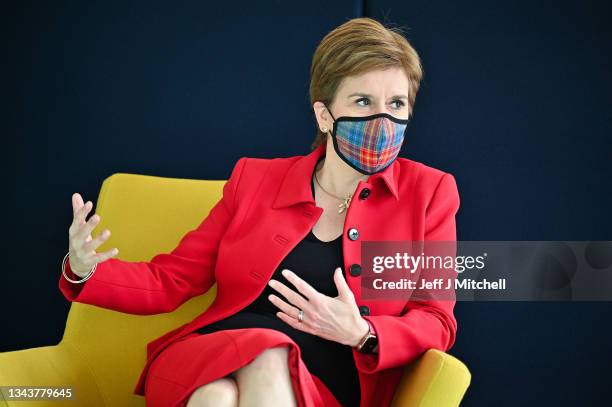 First Minister Nicola Sturgeon meets staff at the new offices of Social Security Scotland during a visit to mark a significant jobs announcement for...