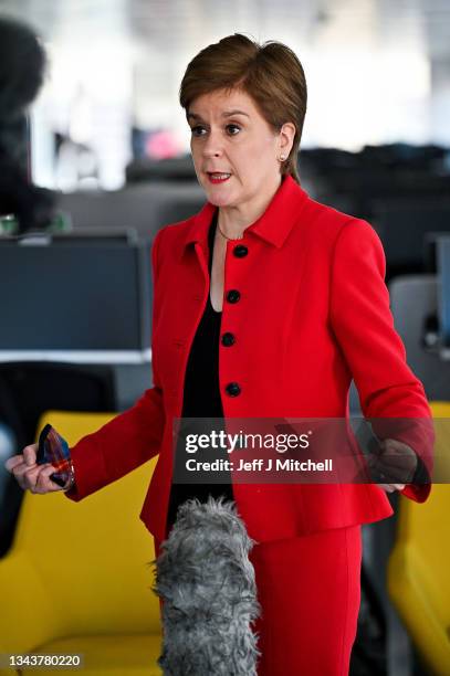 First Minister Nicola Sturgeon meets staff at the new offices of Social Security Scotland during a visit to mark a significant jobs announcement for...