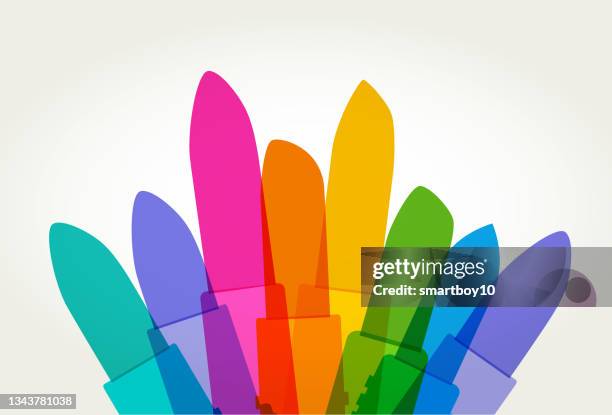 lipstick - red face paint stock illustrations