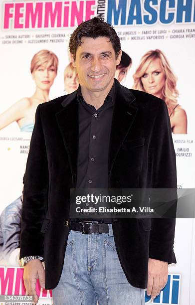 Italian actor Emilio Solfrizzi attends "Femmine Contro Maschi" photocall at Adriano Cinema on January 28, 2011 in Rome, Italy.