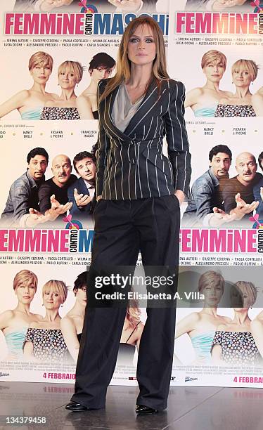 Italian actress Serena Autieri attends "Femmine Contro Maschi" photocall at Adriano Cinema on January 28, 2011 in Rome, Italy.