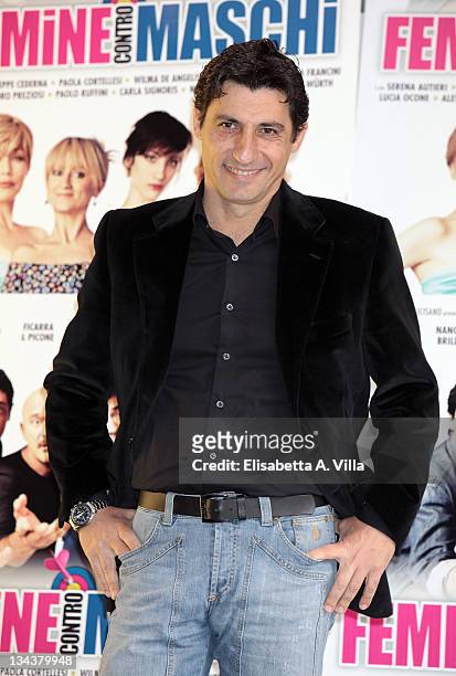 Italian actor Emilio Solfrizzi attends "Femmine Contro Maschi" photocall at Adriano Cinema on January 28, 2011 in Rome, Italy.
