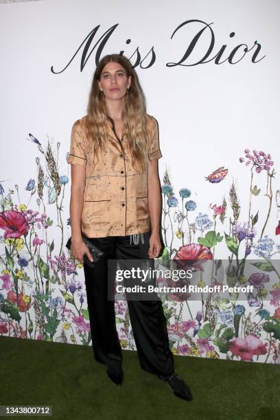 Veronika Heilbrunner attends the Miss Dior Party at l'Avenue Restaurant on September 28, 2021 in Paris, France.