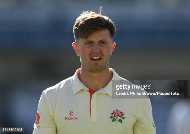 Jack Blatherwick of Lancashire looks on during day Two of the Bob Willis Trophy Final between Warwickshire and Lancashire at Lord's Cricket Ground on...