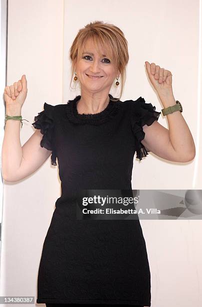 Italian actress Luciana Littizzetto attends "Femmine Contro Maschi" photocall at Adriano Cinema on January 28, 2011 in Rome, Italy.