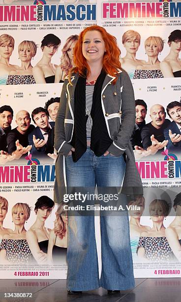 Italian singer Noemi attends the "Femmine Contro Maschi" photocall at Adriano Cinema on January 28, 2011 in Rome, Italy.