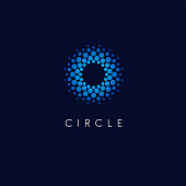 Vector design template. Circle abstract icon.