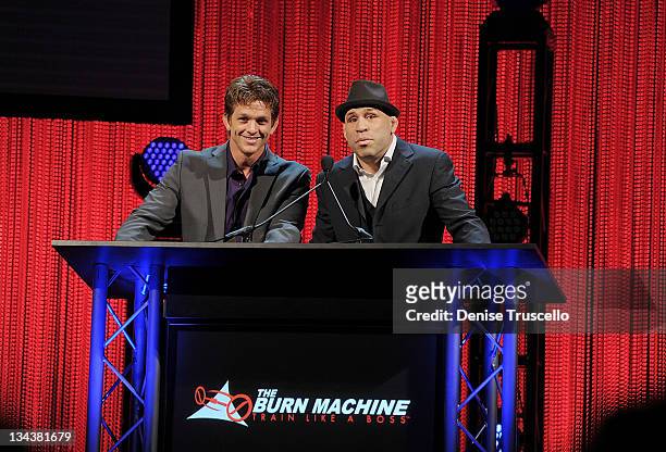 Mike Pyle and Wanderlei Silva present the Coach of the Year Award at the 2011 Fighters Only World Mixed Martial Arts Awards at the Palms Casino...