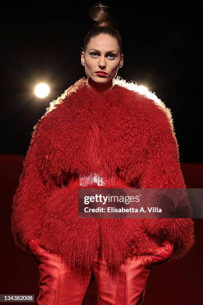 Model walks the runway during Nino Lettieri fashion show as part of AltaRoma AltaModa Autumn/Winter 2010 on July 12, 2010 in Rome, Italy.