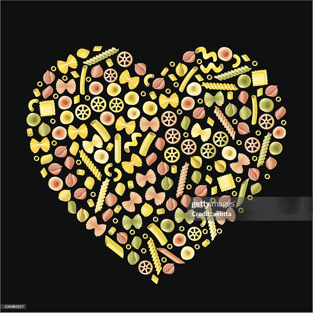 Pasta art - Heart