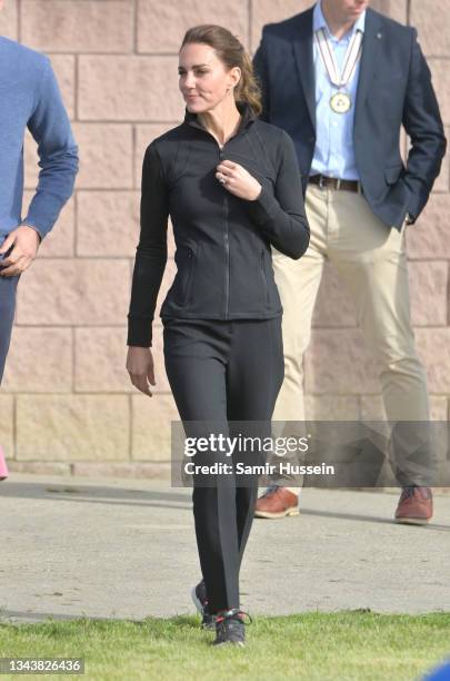 Catherine, Duchess of Cambridge visits the City of Derry Rugby Club to meet with players, coaches and volunteers involved in the ‘Sport Uniting...