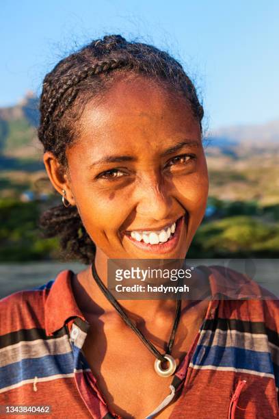 アフリカ女性の肖像、東アフリカ - エチオピア人 ストックフォトと画像