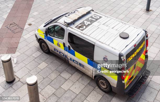 uk police van from above - west midlands uk stock pictures, royalty-free photos & images