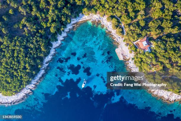 jerolim, pakleni (paklinski) islands, hvar, croatia - croatian culture stock pictures, royalty-free photos & images