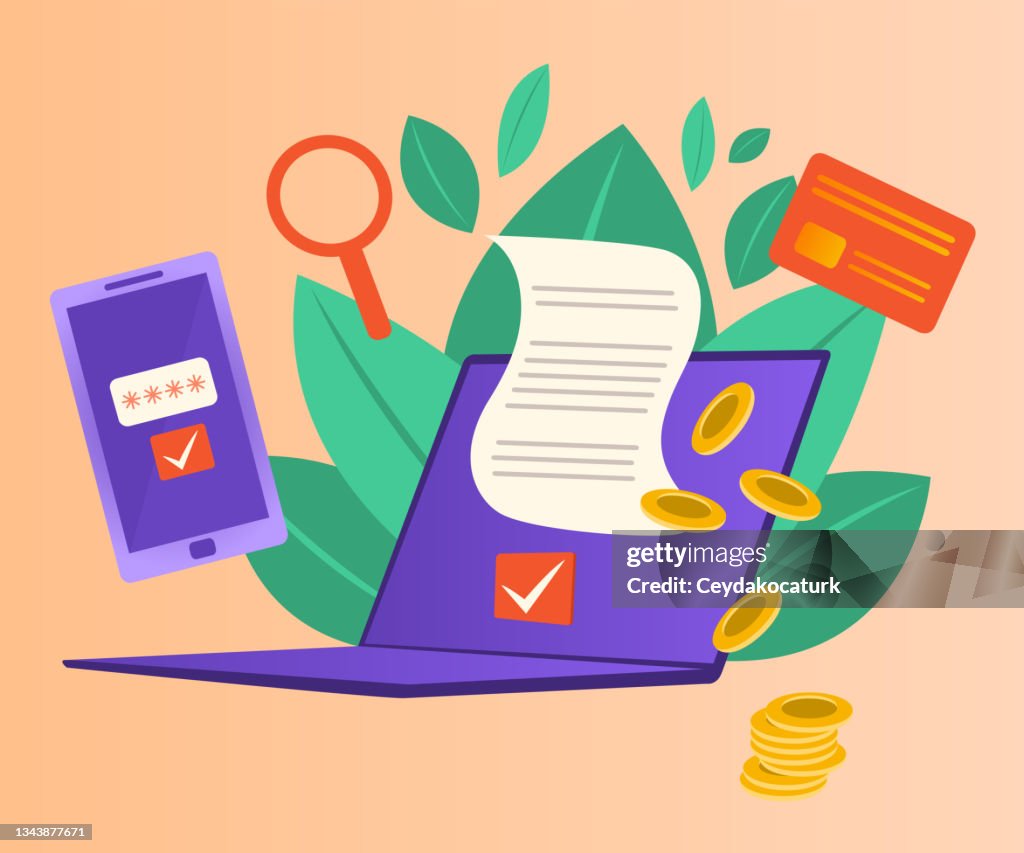 Paiement sécurisé et facture d’archivage électronique respectueuse de l’environnement avec code de confirmation de téléphone portable