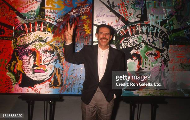 Peter Max attends People for the American Way Benefit Party at AM Record Studios in Hollywood, California on August 29, 1990.