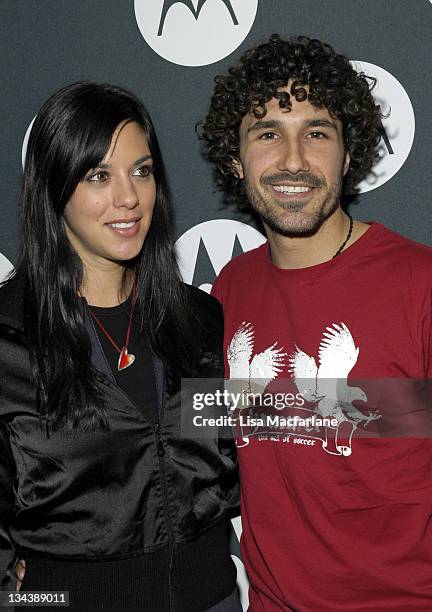 Jenna Morasca and Ethan Zohn during Maria Sharapova's 18th Birthday Celebration Hosted by Motorola at Hiro Ballroom in New York City, New York,...