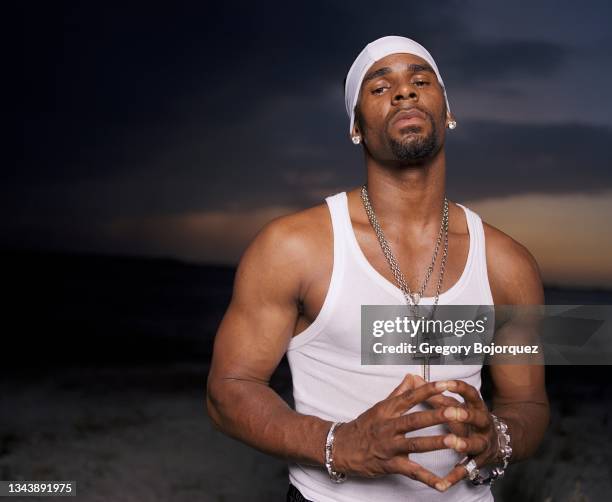 American singer, songwriter R. Kelly outside his home in June, 2001 in Orlando, Florida.