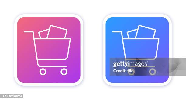 shopping cart sign symbols - full stock illustrations