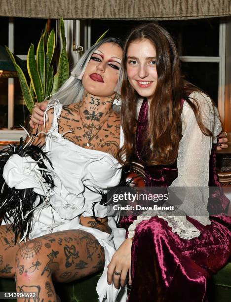 Brooke Candy and Birdy attend the Rolling Stone UK launch at Rosewood London on September 29, 2021 in London, England.