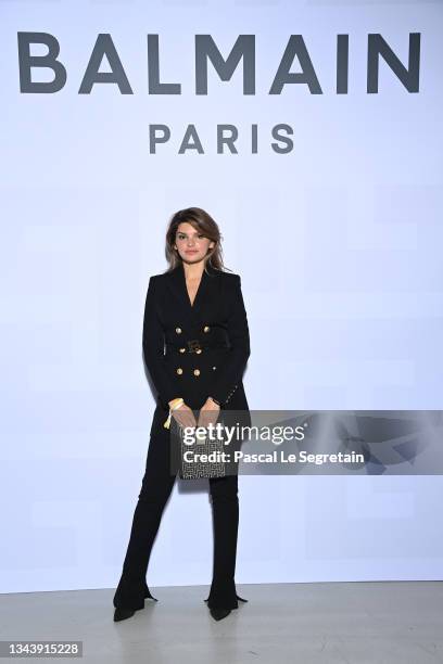 Alisa Volskaya attends the Balmain Festival as part of Paris Fashion Week Womenswear Spring/Summer 2022 at La Seine Musicale on September 29, 2021 in...