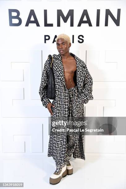 Deondrick Hinton attends the Balmain Festival as part of Paris Fashion Week Womenswear Spring/Summer 2022 at La Seine Musicale on September 29, 2021...